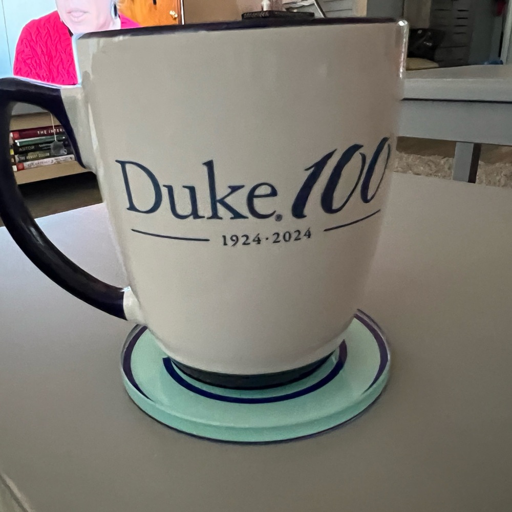 Duke Centennial White and Blue Mug